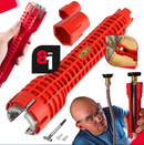 Chave Grifo Instalador Hidráulico 8x1 Multiuso Cano Pia Torneira Filtro Encanamento Chave Inglesa Ferramenta Reparos De Difícil Acesso