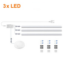 kit Led completo prático com haste de alumínio