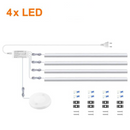 kit Led completo prático com haste de alumínio