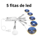 Kit Iluminação led Cristaleira com Sensor de Toque e Detecção de movimento , Ideal para Cristaleira , Quarto, Armário e Cozinha