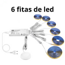 Kit Iluminação led Cristaleira com Sensor de Toque e Detecção de movimento , Ideal para Cristaleira , Quarto, Armário e Cozinha