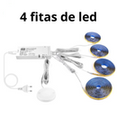 Kit Iluminação led Cristaleira com Sensor de Toque e Detecção de movimento , Ideal para Cristaleira , Quarto, Armário e Cozinha