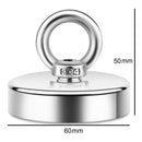 Imã de Neodímio para Pesca Magnética até 110 kg de Tração + Corda de 10 Metros