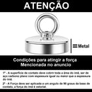 Imã de Neodímio para Pesca Magnética até 110 kg de Tração + Corda de 10 Metros